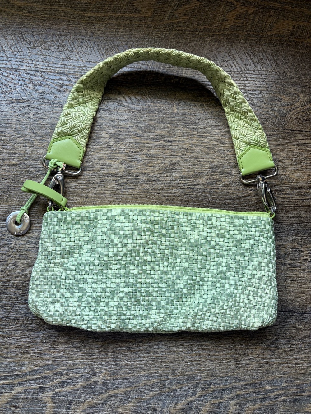 THE SAK Lime Green Woven Shoulder Purse